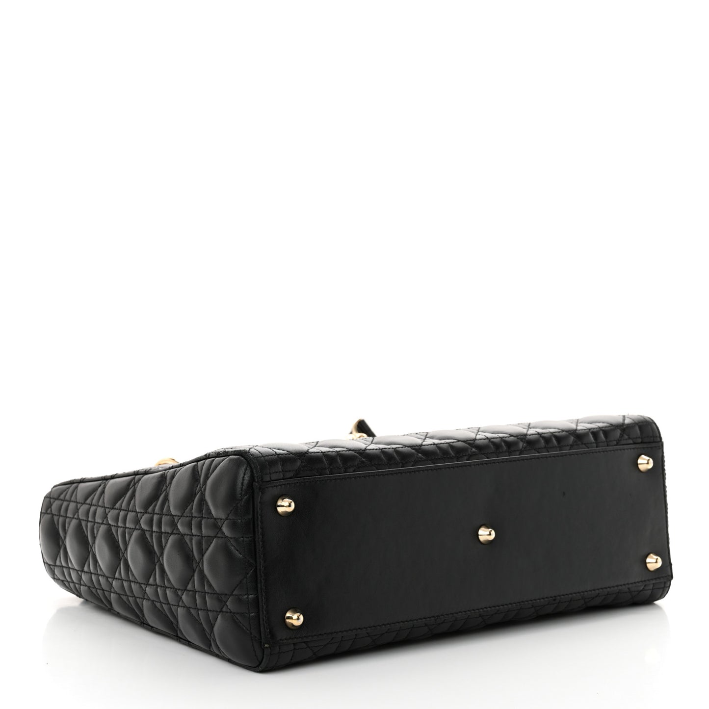 Lambskin Cannage Large Lady Dior Black