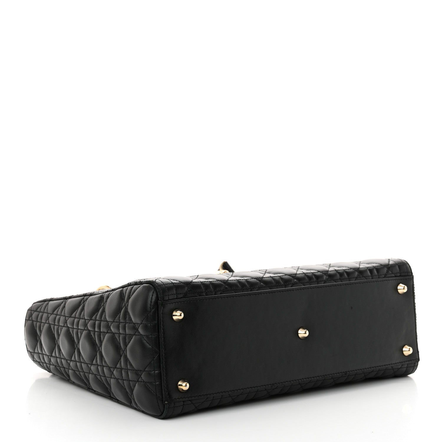 Christian Dior Lambskin Cannage Large Lady Dior Black 4 of 14