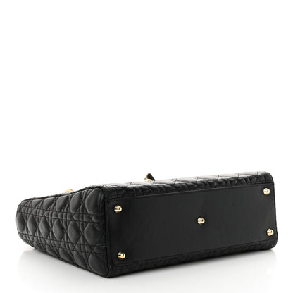 Christian Dior Lambskin Cannage Large Lady Dior Black 4 of 14