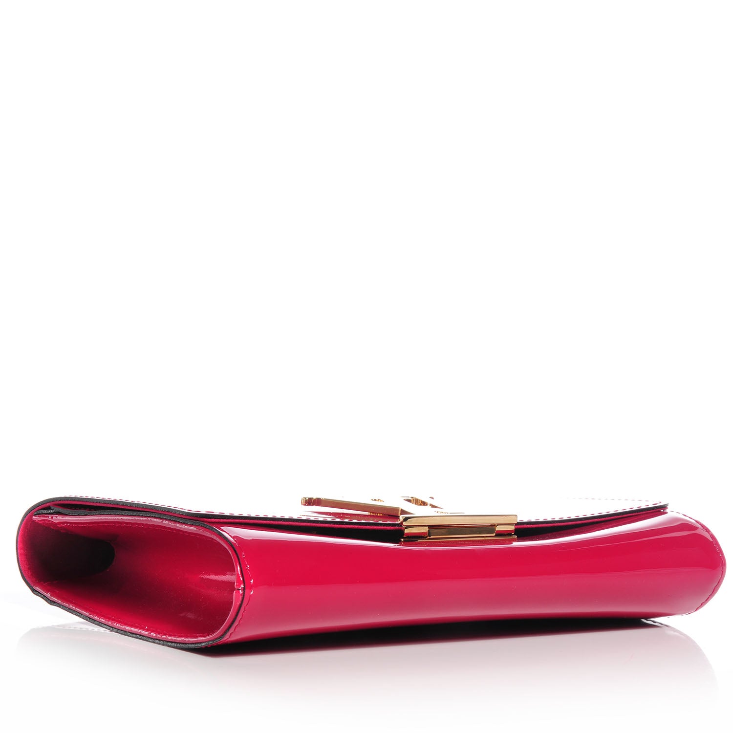 Louis Vuitton Patent Louise Clutch Rose Indien 3 of 7
