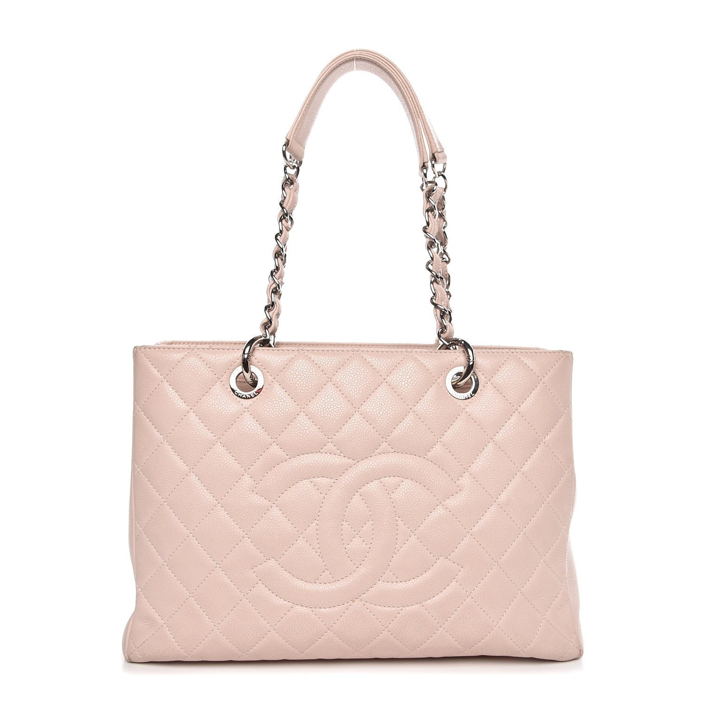 Caviar Quilted Grand Shopping Tote GST Light Pink