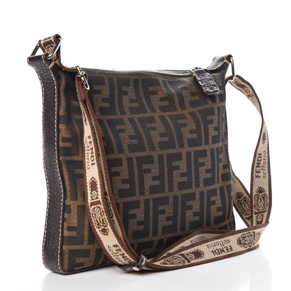 Fendi Zucca Cuoio Romano Selleria Messenger Tobacco Moro 3 of 6
