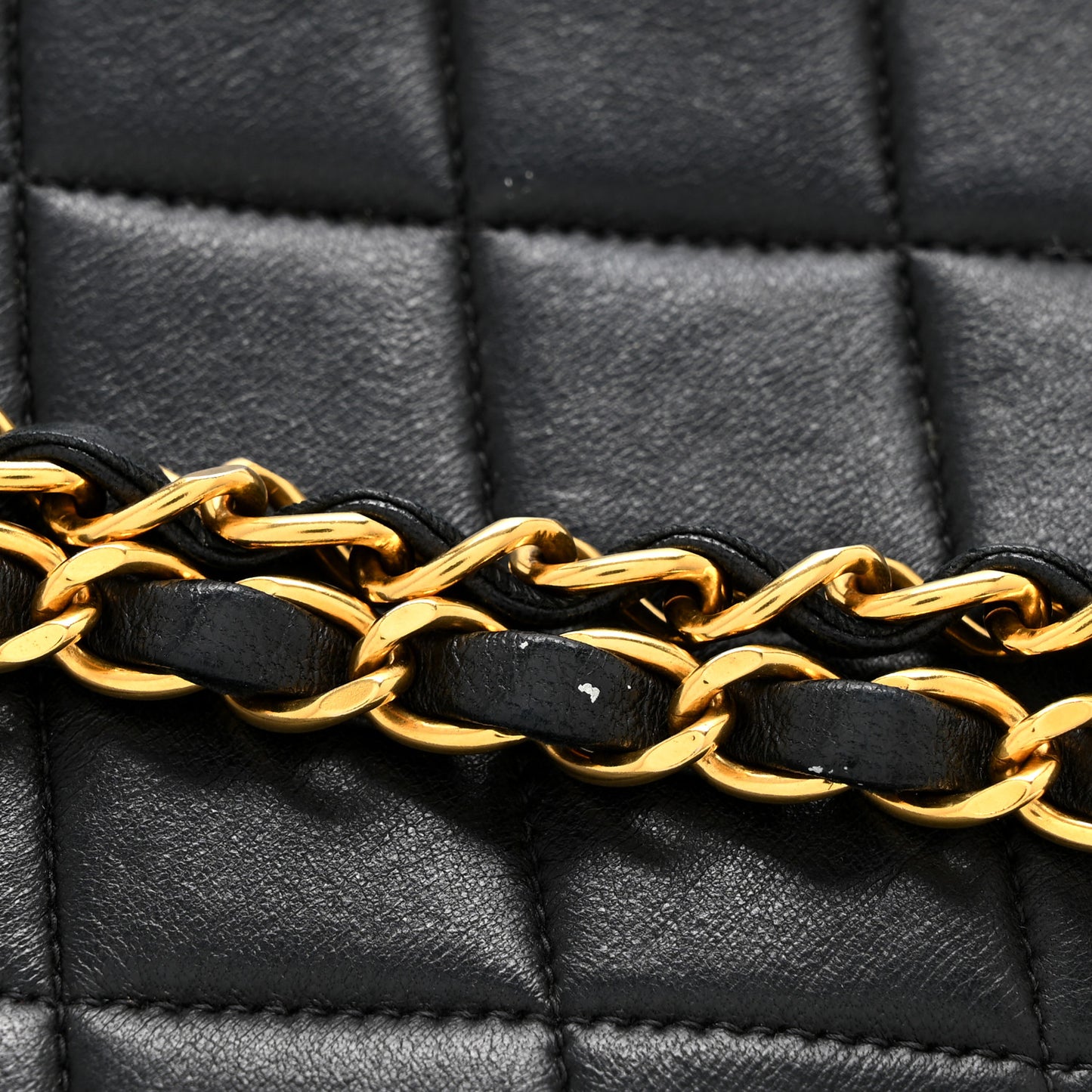 Lambskin Quilted Small Single Flap Black