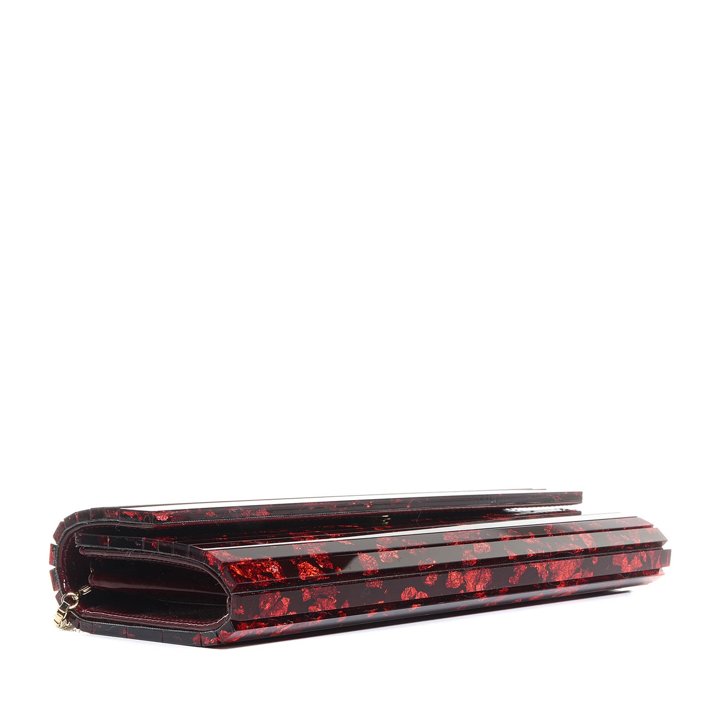 Acrylic Foil Sweetie Clutch Red