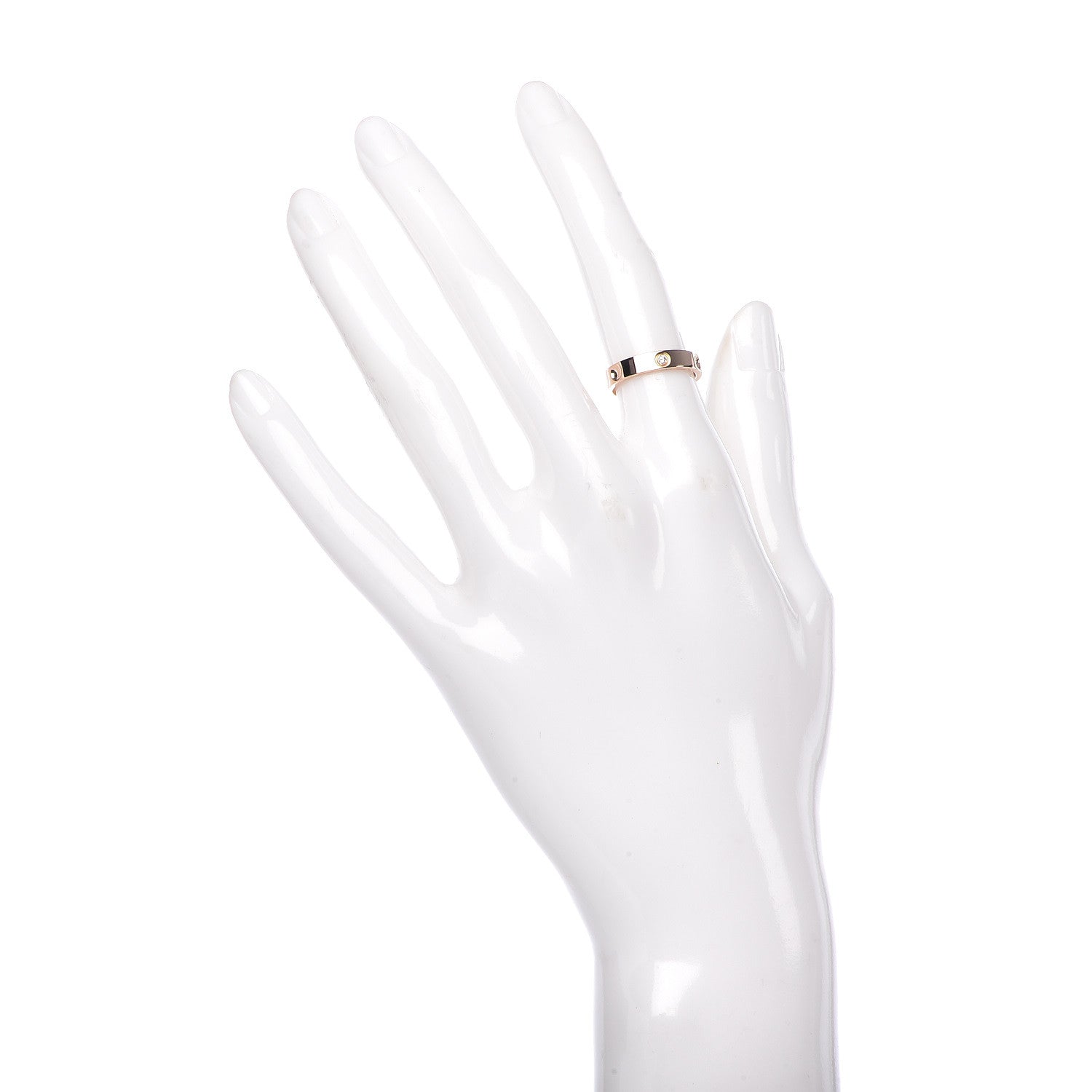 Louis Vuitton 18K Pink Gold Diamond Empreinte Band Ring 48 4.5 2 of 5