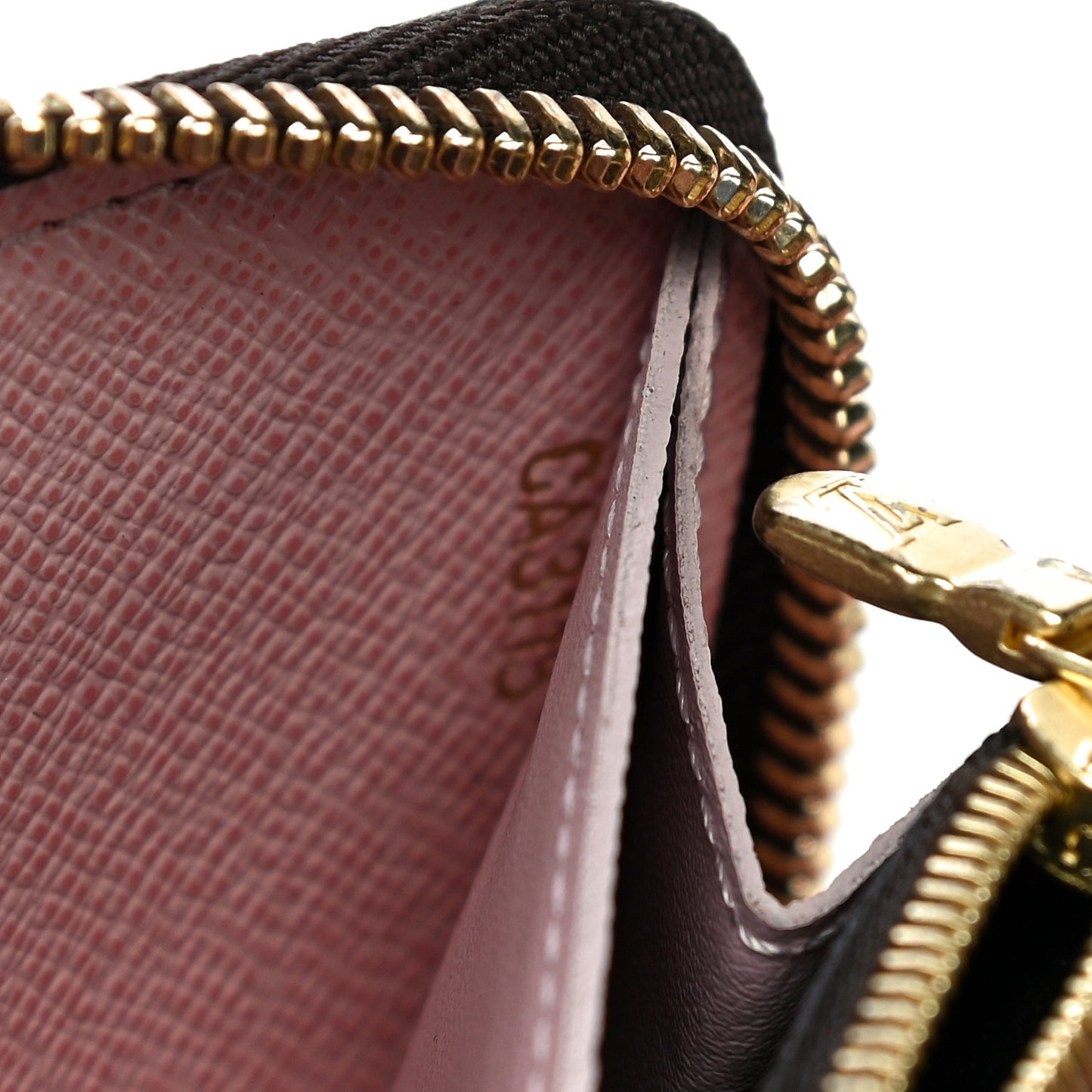 Monogram Clemence Wallet Rose Ballerine