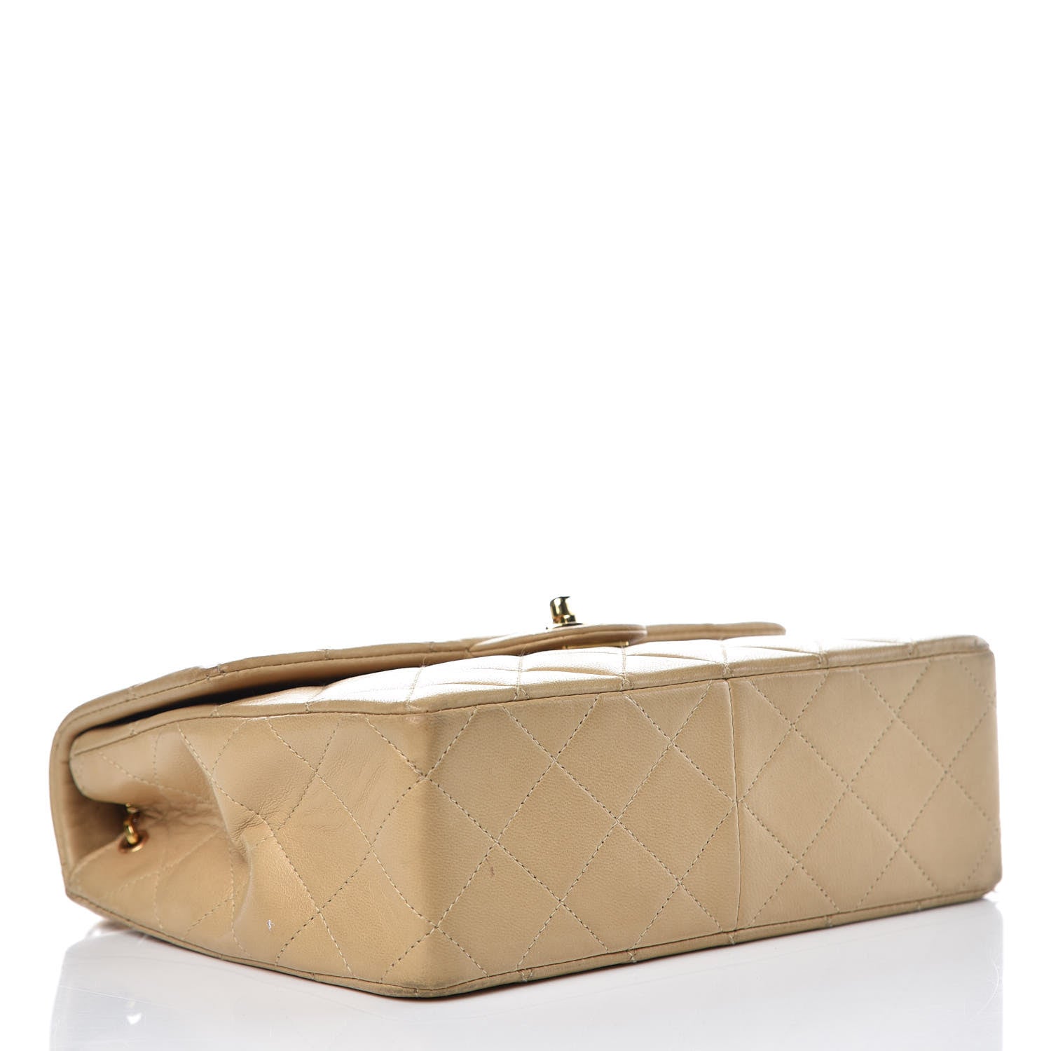 Chanel Lambskin Quilted Small Single Flap Beige 4 of 15