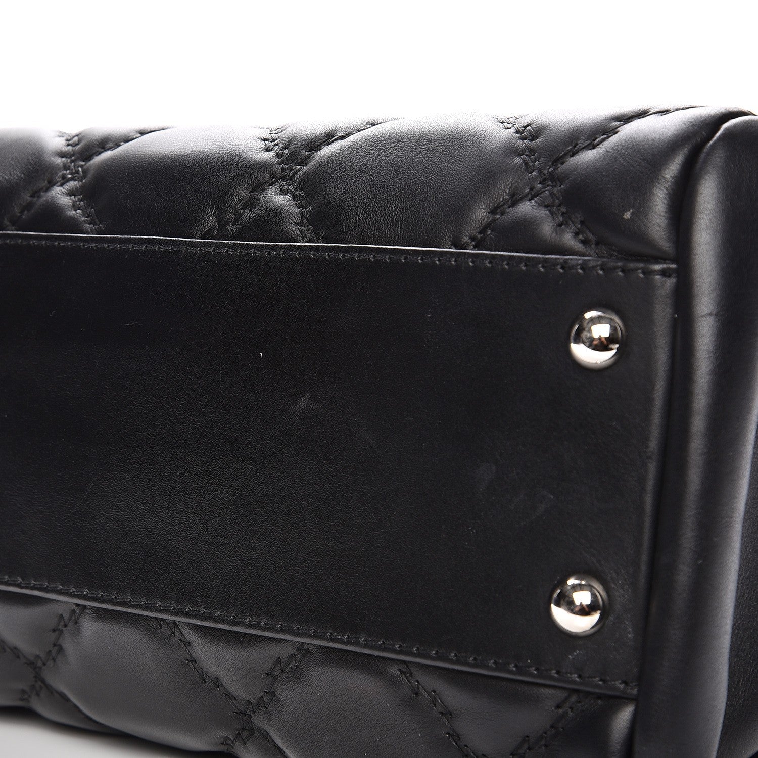 Chanel Calfskin Double Stitch Large Hamptons Flap Bag Black 6 of 9