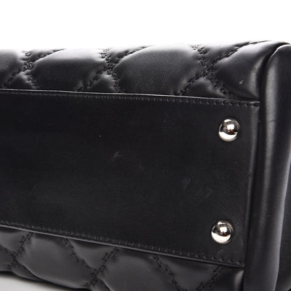 Chanel Calfskin Double Stitch Large Hamptons Flap Bag Black 6 of 9