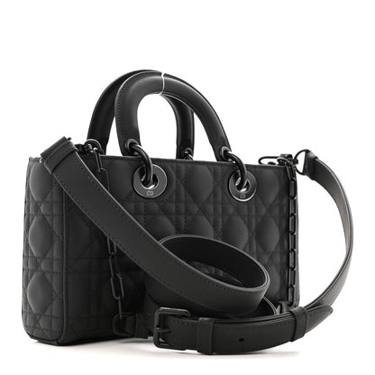 Christian Dior Ultra Matte Calfskin Cannage Medium Lady D-Joy Black 3 of 10