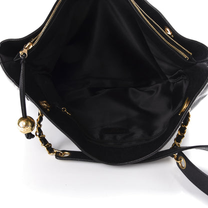 Chanel Caviar Large CC Shoulder Bag Black 7 of 13