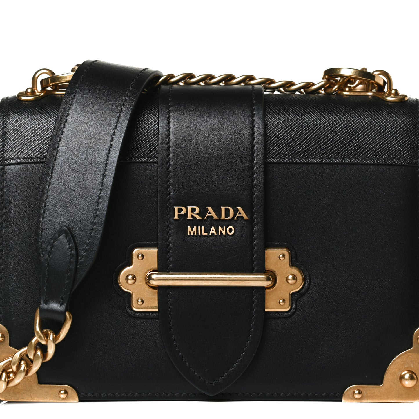 City Calf Saffiano Cahier Bag Black