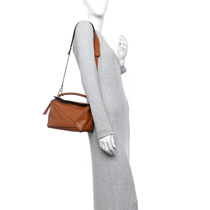 Loewe Grained Calfskin Small Puzzle Bag Tan 2 of 11