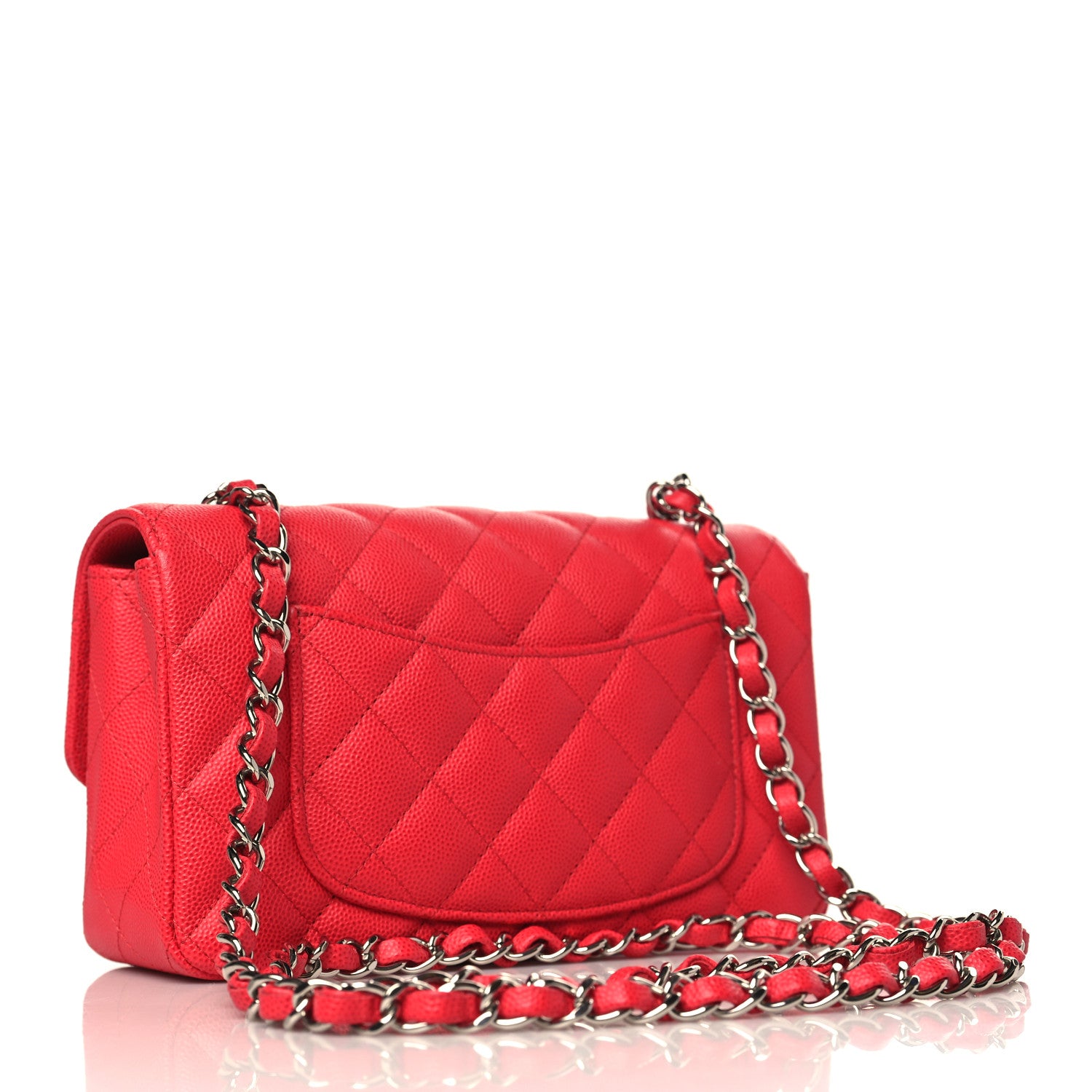 Chanel Caviar Quilted Mini Rectangular Flap Dark Pink 3 of 10