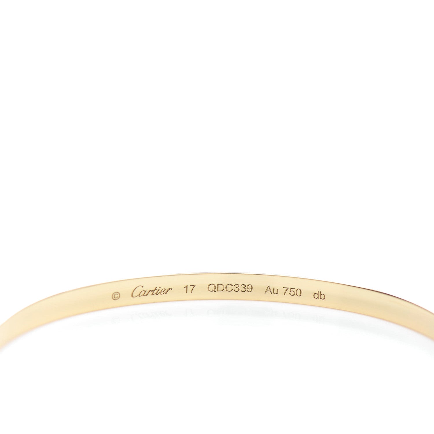 Cartier 18K Yellow Gold Small LOVE Bracelet 17 3 of 4