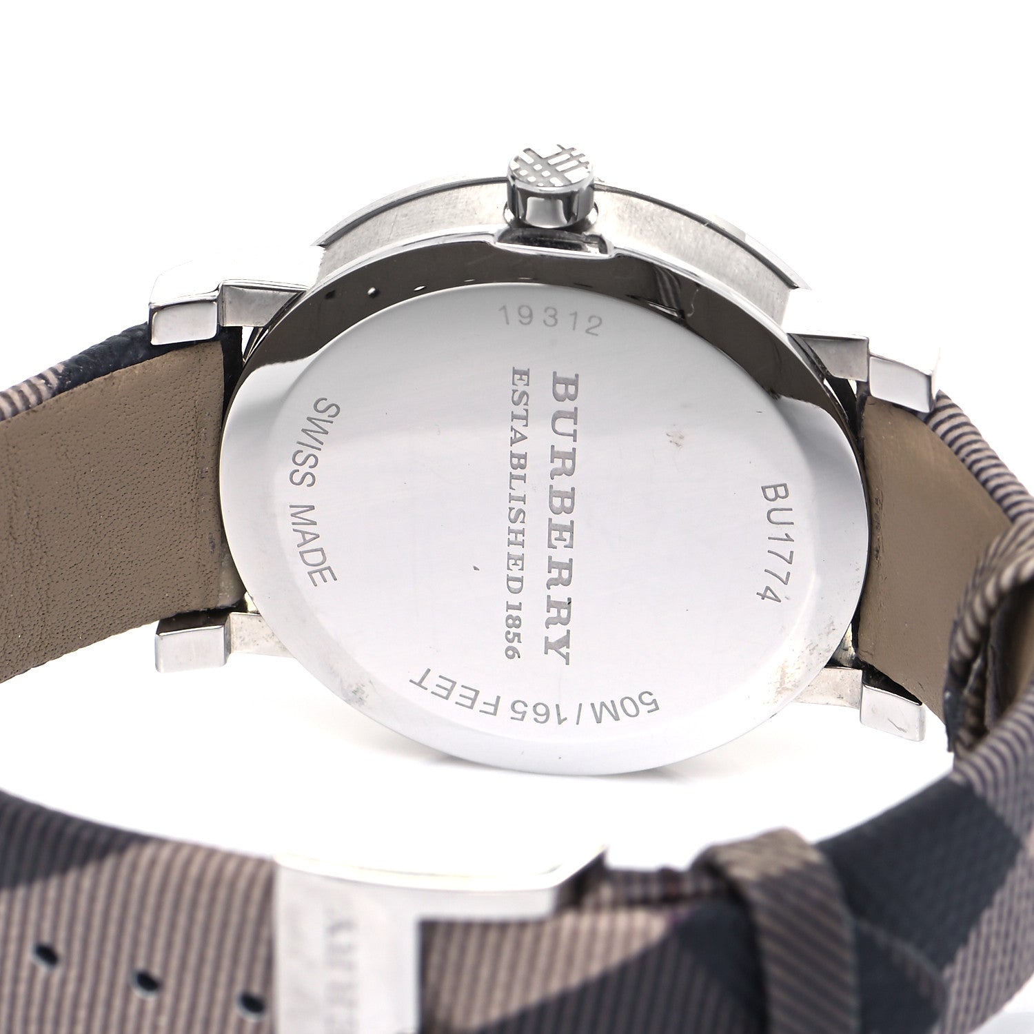 Burberry Stainless Steel Calfskin 38mm Heritage Nova Check Quartz Watch Brown BU1774 4 of 5