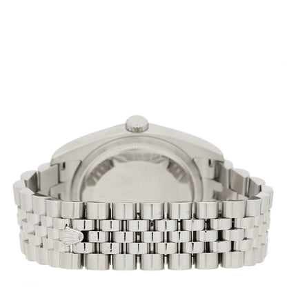 Rolex Stainless Steel 18K White Gold Diamond 36mm Oyster Perpetual Datejust Watch Silver Jubilee 116234 3 of 4