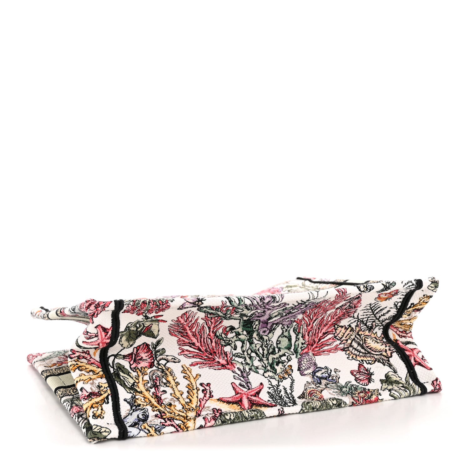 Christian Dior Canvas Embroidered Medium Book Tote White