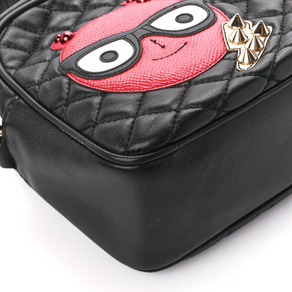 Dolce & Gabbana Lambskin Quilted Devil Patch Glam Crossbody Black 8 of 10