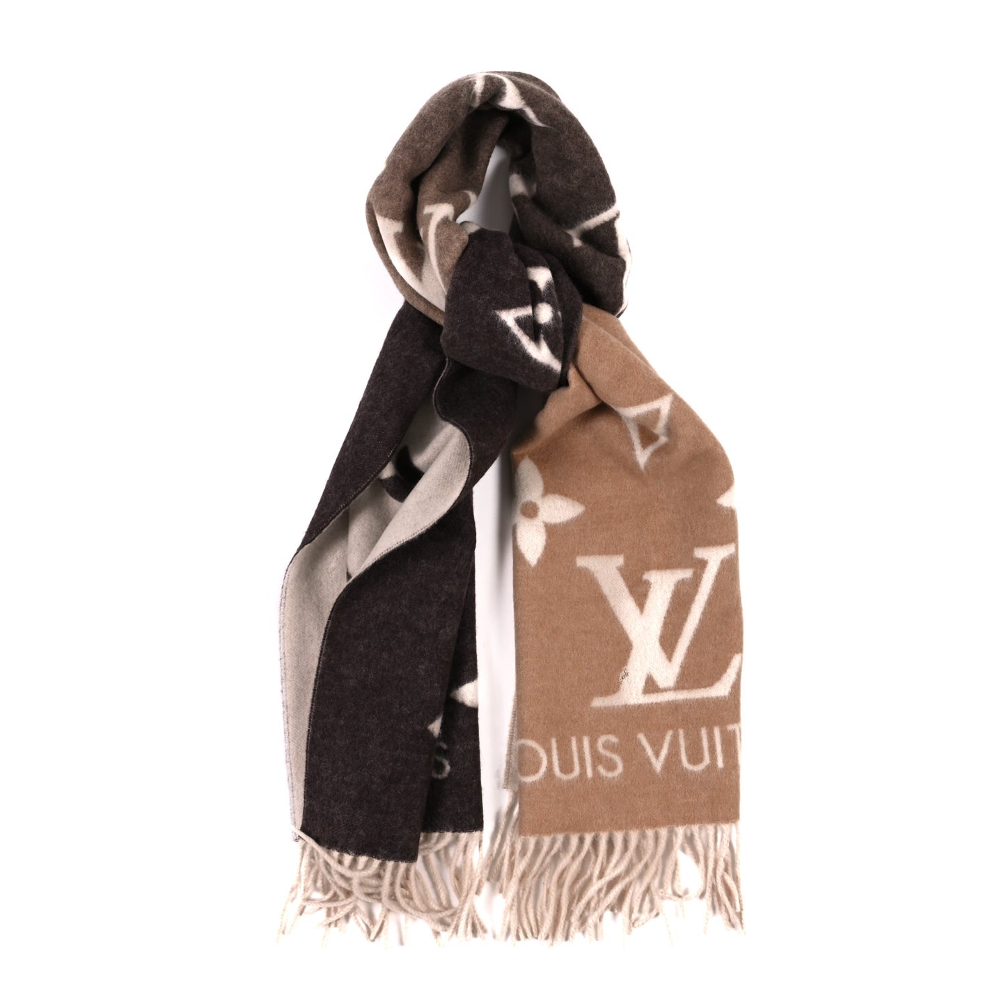 Cashmere Monogram Reykjavik Scarf Beige