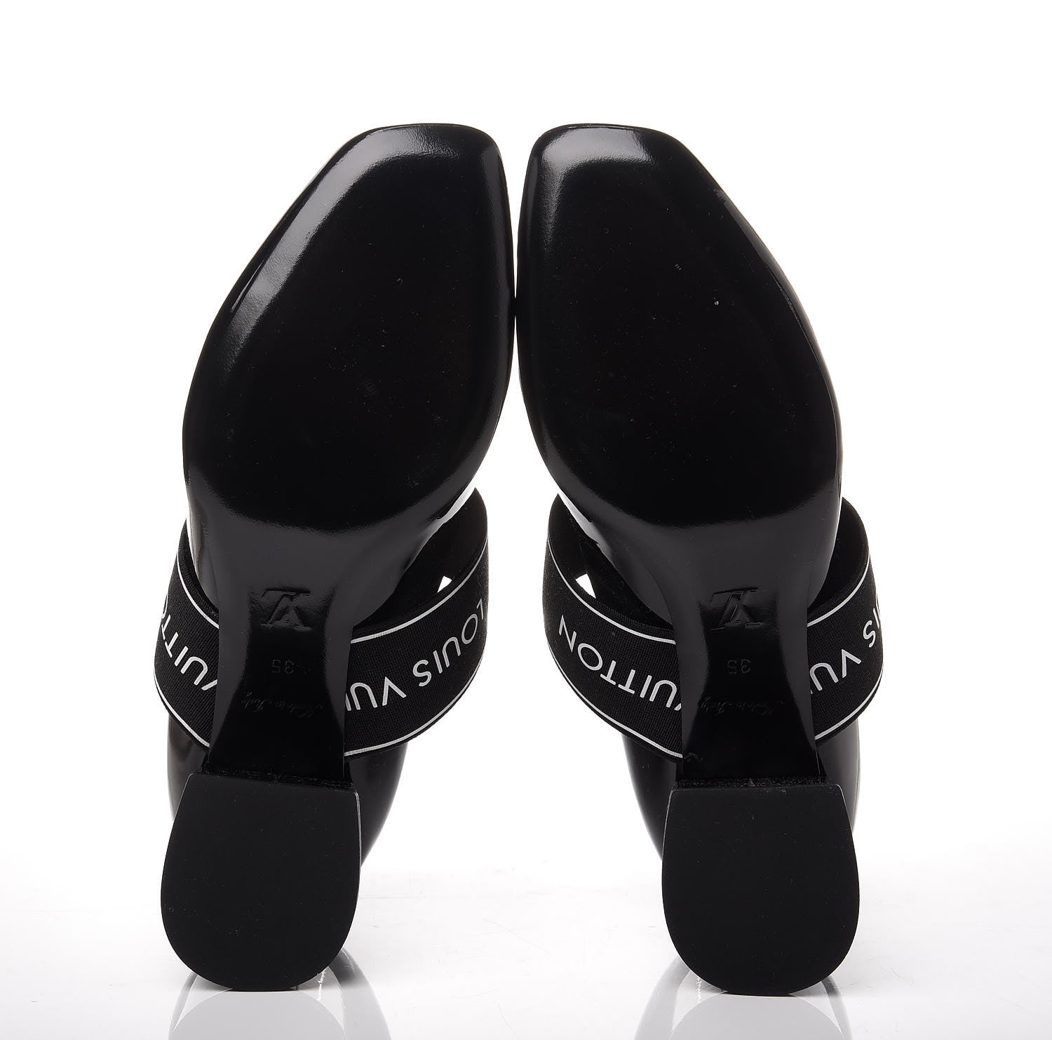 Louis Vuitton Patent Uncover Pumps 35 Black 5 of 9