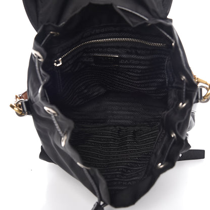 Prada Nylon Vela Shoulder Bag Black Cuoio 7 of 8