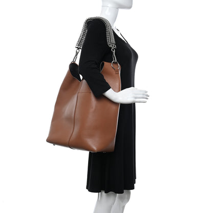 Alexander Wang Smooth Calfskin Genesis Box Chain Hobo Tan 2 of 14