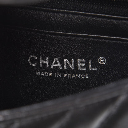 Chanel Lambskin Chevron Quilted Mini Rectangular Flap So Black 6 of 8