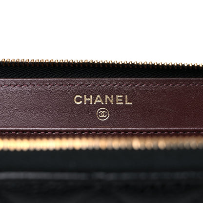 Chanel Caviar Quilted Large Gusset Zip Around Wallet Black 6 of 9