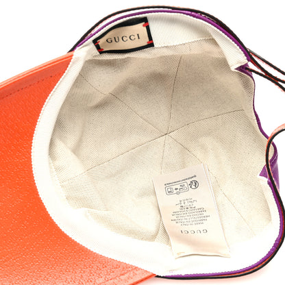 Gucci Lambskin Baseball Hat M Purple Orange 7 of 8