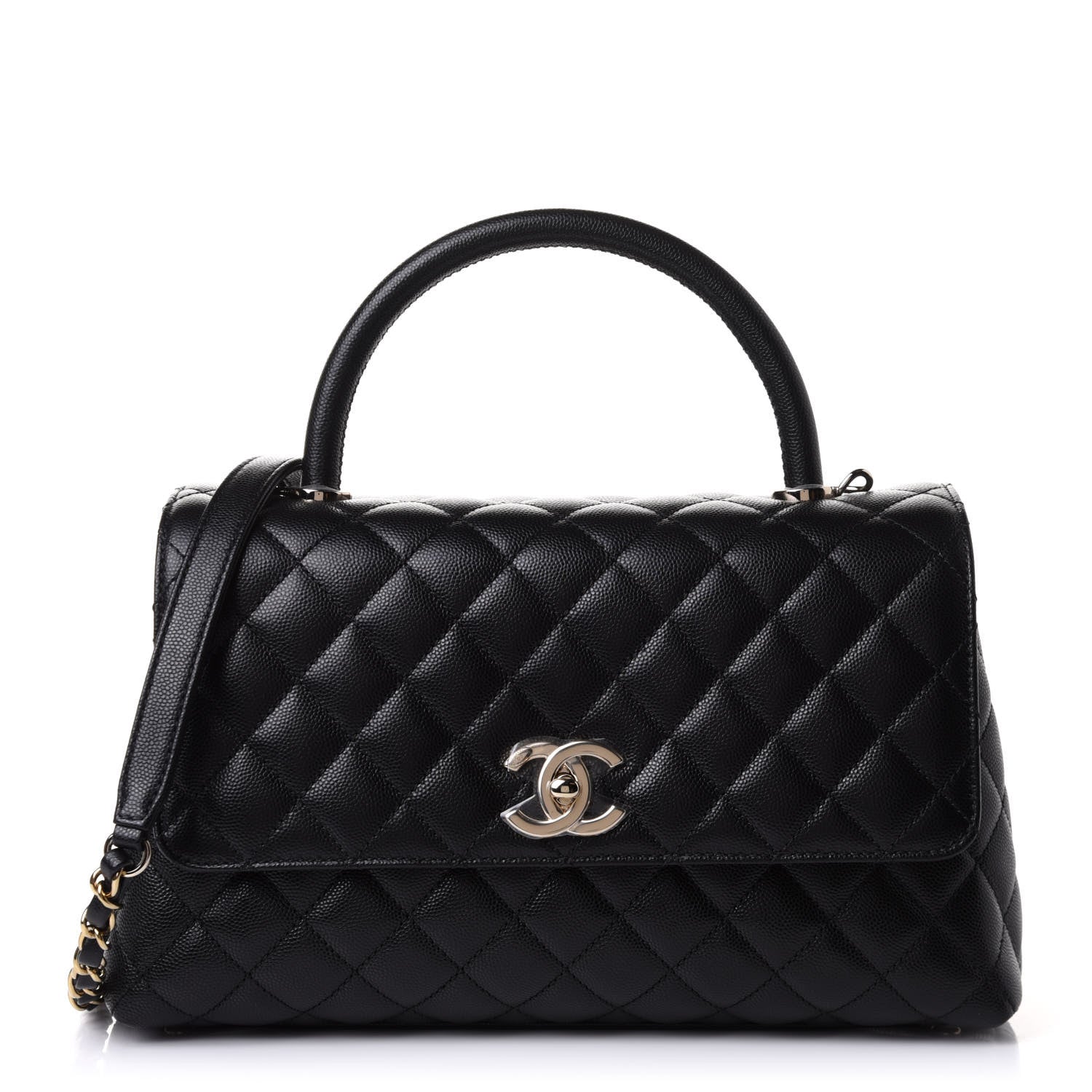 Chanel Caviar Quilted Small Coco Handle Flap Black 1 of 10