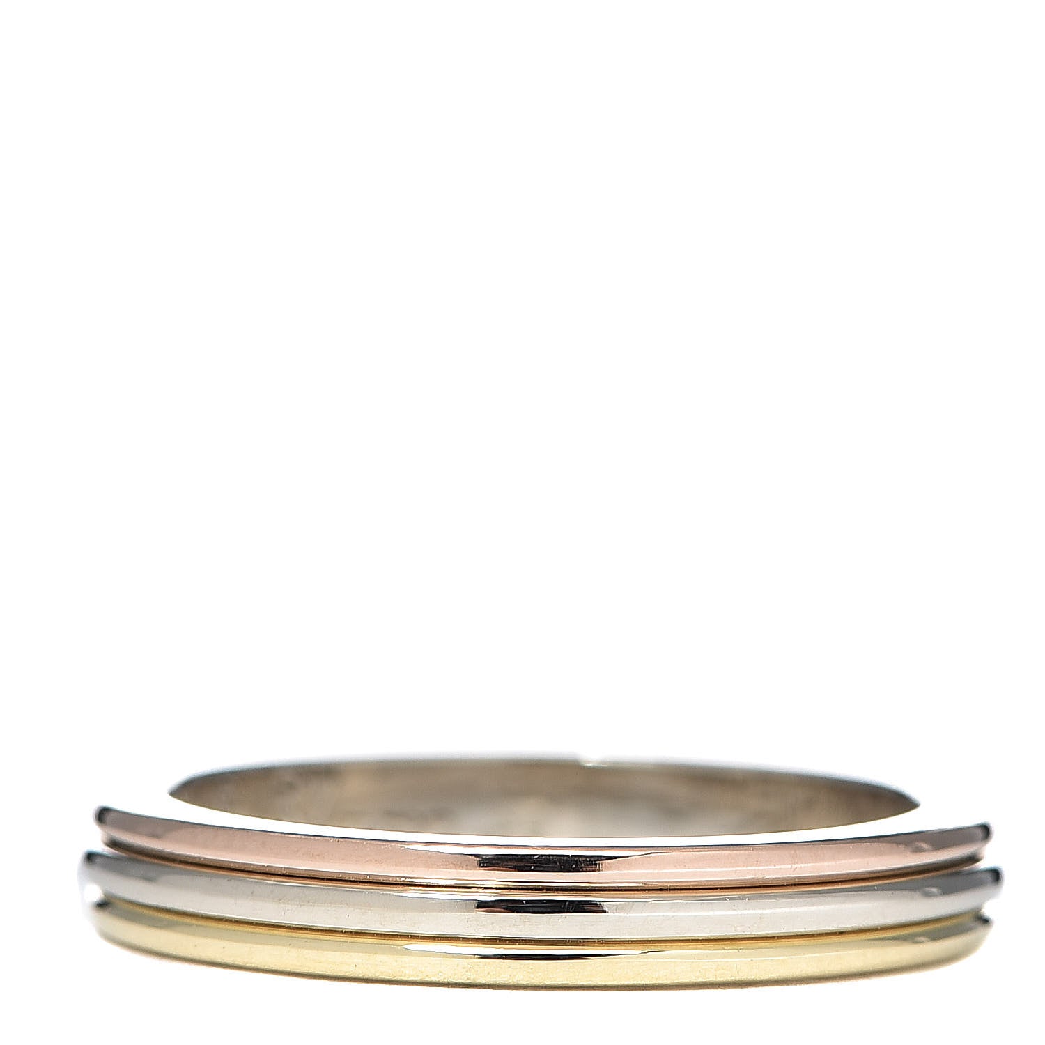 Cartier 18K Pink Yellow White Gold 2.8mm Trinity Wedding Band Ring 48 4.5 3 of 4