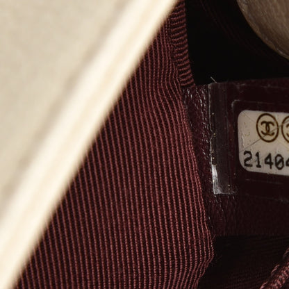 Chanel Goatskin Quilted Patent Medium Duo Boy Flap Ecru 7 of 10