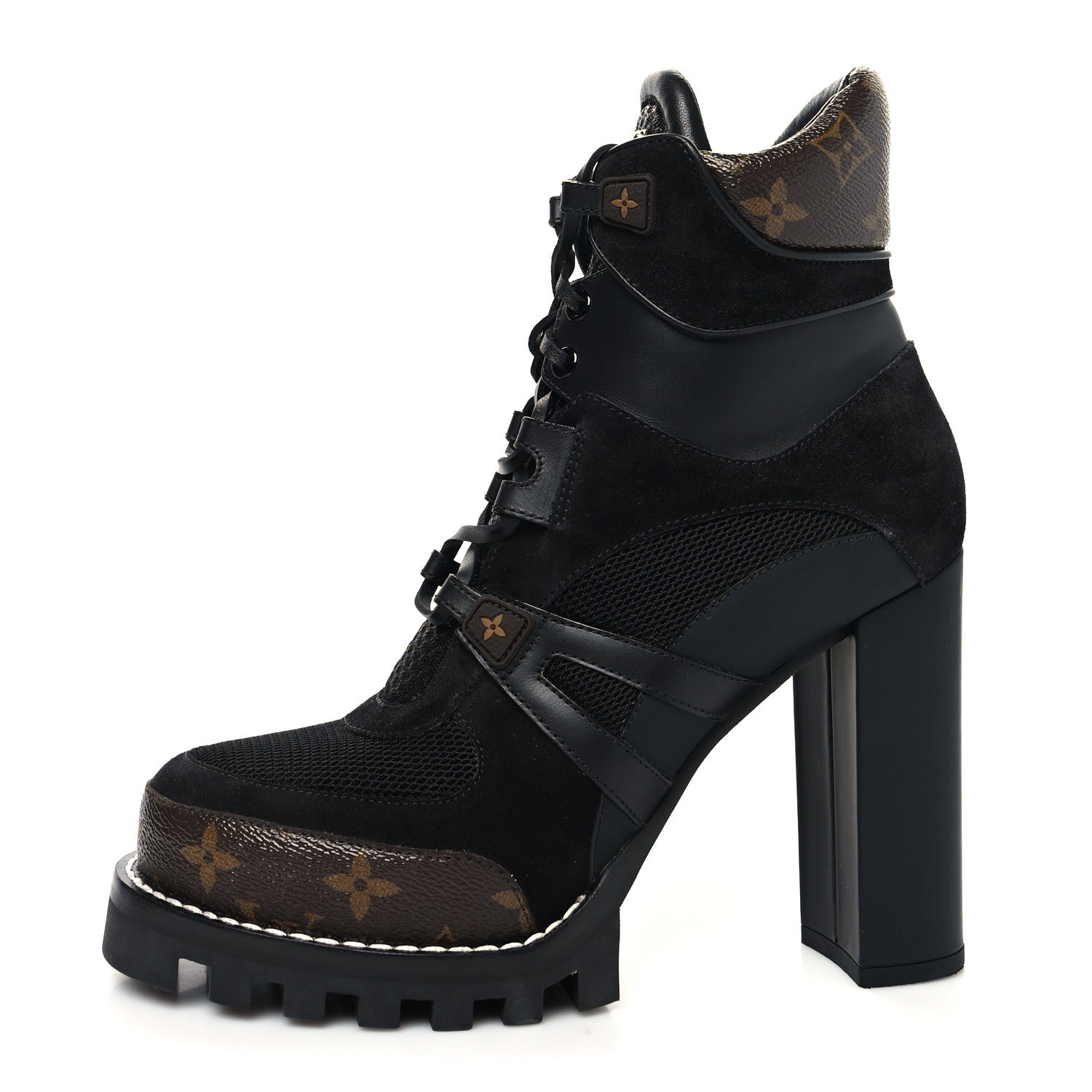 Louis Vuitton Suede Calfskin Monogram Star Trail Ankle Boots 41 Black 1 of 6