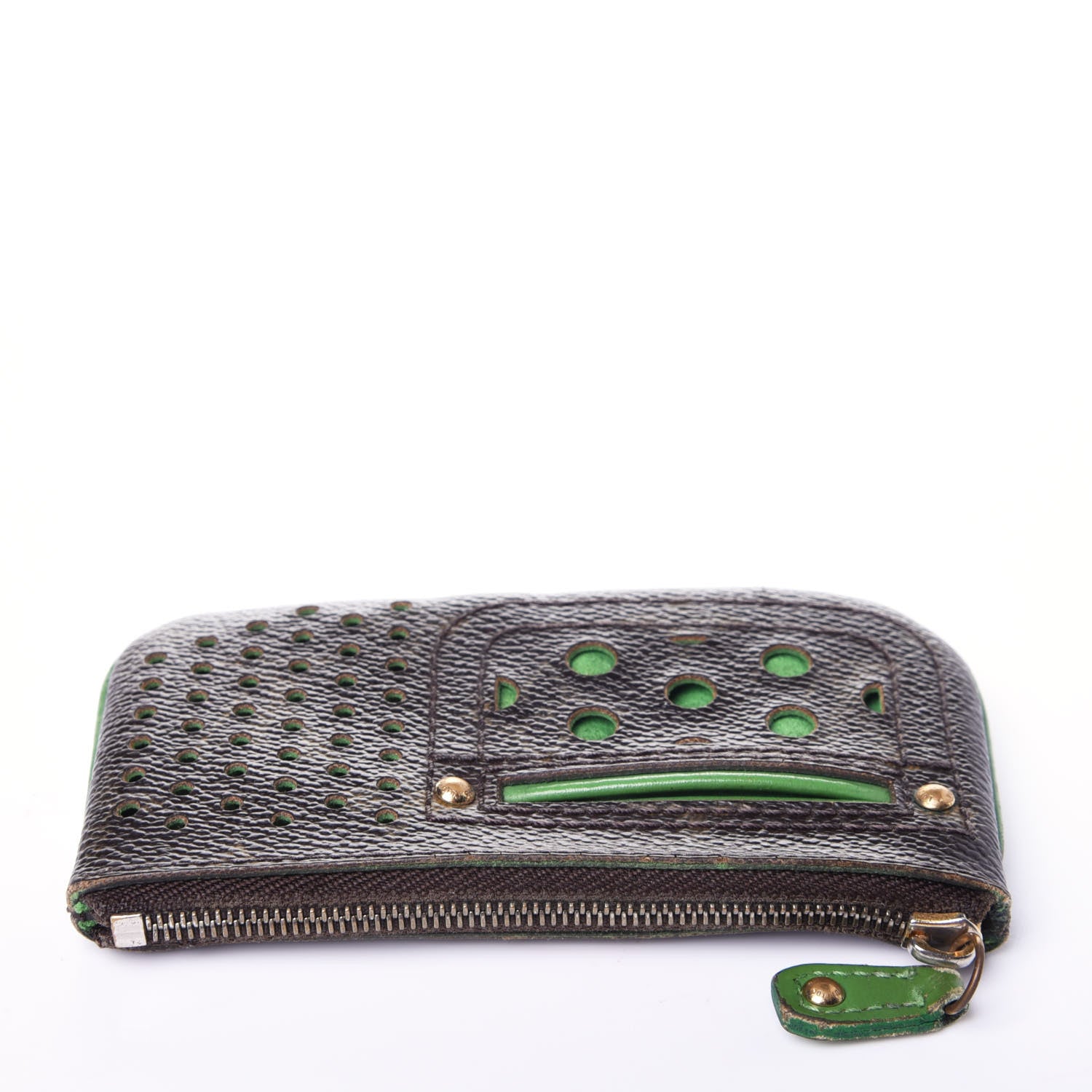 Louis Vuitton Monogram Perforated Key Pouch Green 9 of 10