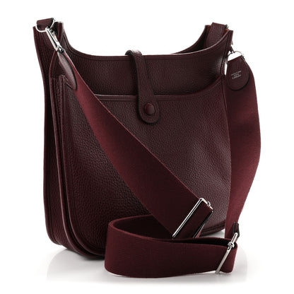 Hermes Taurillon Clemence Evelyne III PM Bordeaux 3 of 10
