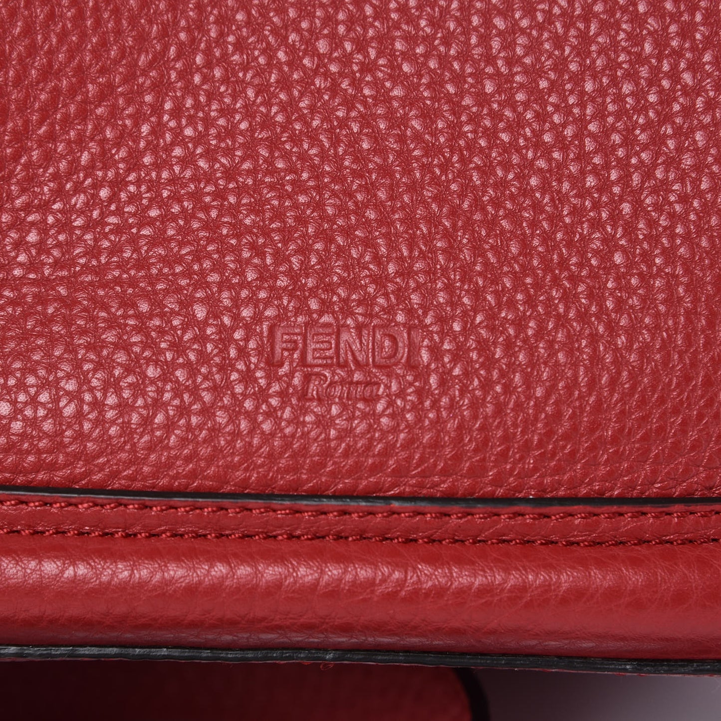 Cuoio Romano Selleria F is Fendi Grande Mon Tresor Pocket Bucket Bag Rosso