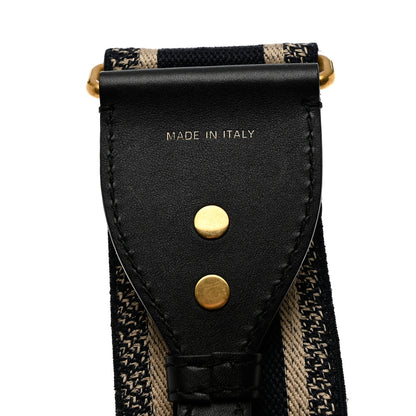Christian Dior Canvas Embroidered Shoulder Strap Black 4 of 5