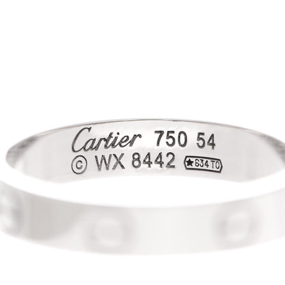 Cartier 18K White Gold 3.5mm LOVE Wedding Band Ring 54 6.75 4 of 4