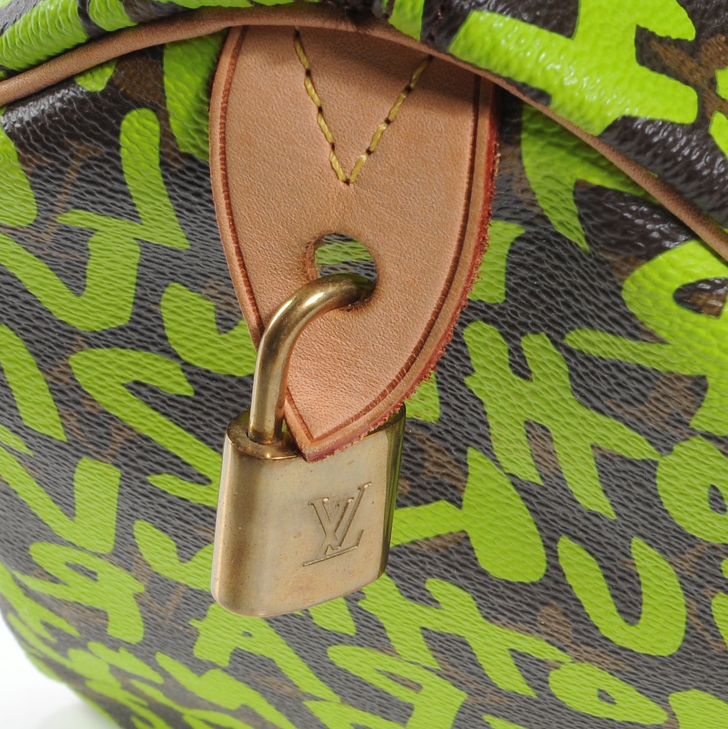 Louis Vuitton Monogram Graffiti Speedy 30 Green 8 of 8