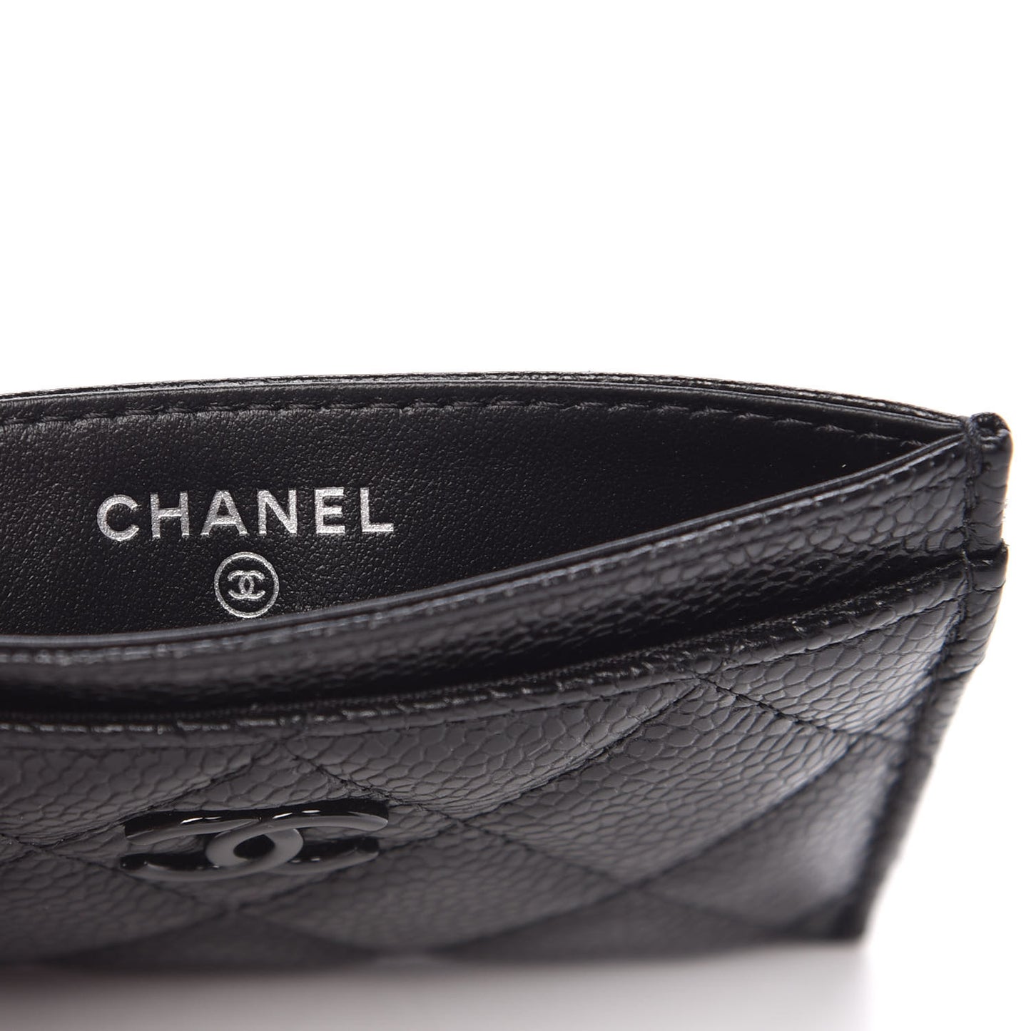 Caviar Quilted Incognito Card Holder Black