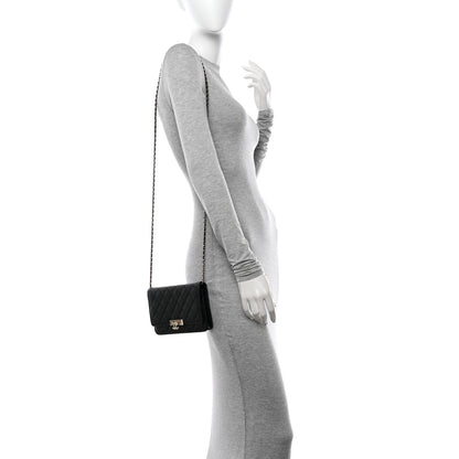 Chanel Caviar Quilted Golden Class Wallet On Chain WOC Black 2 of 12