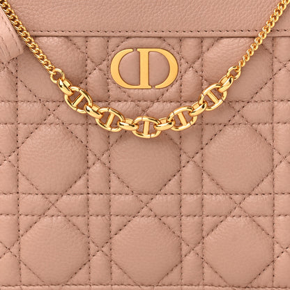 Christian Dior Calfskin Cannage Caro Zipped Pouch With Chain Fard 11 of 16