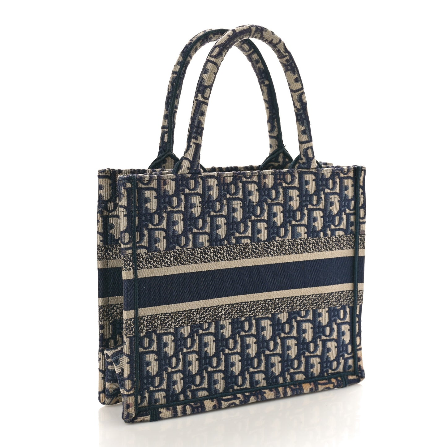 Oblique Small Book Tote Blue Multicolor