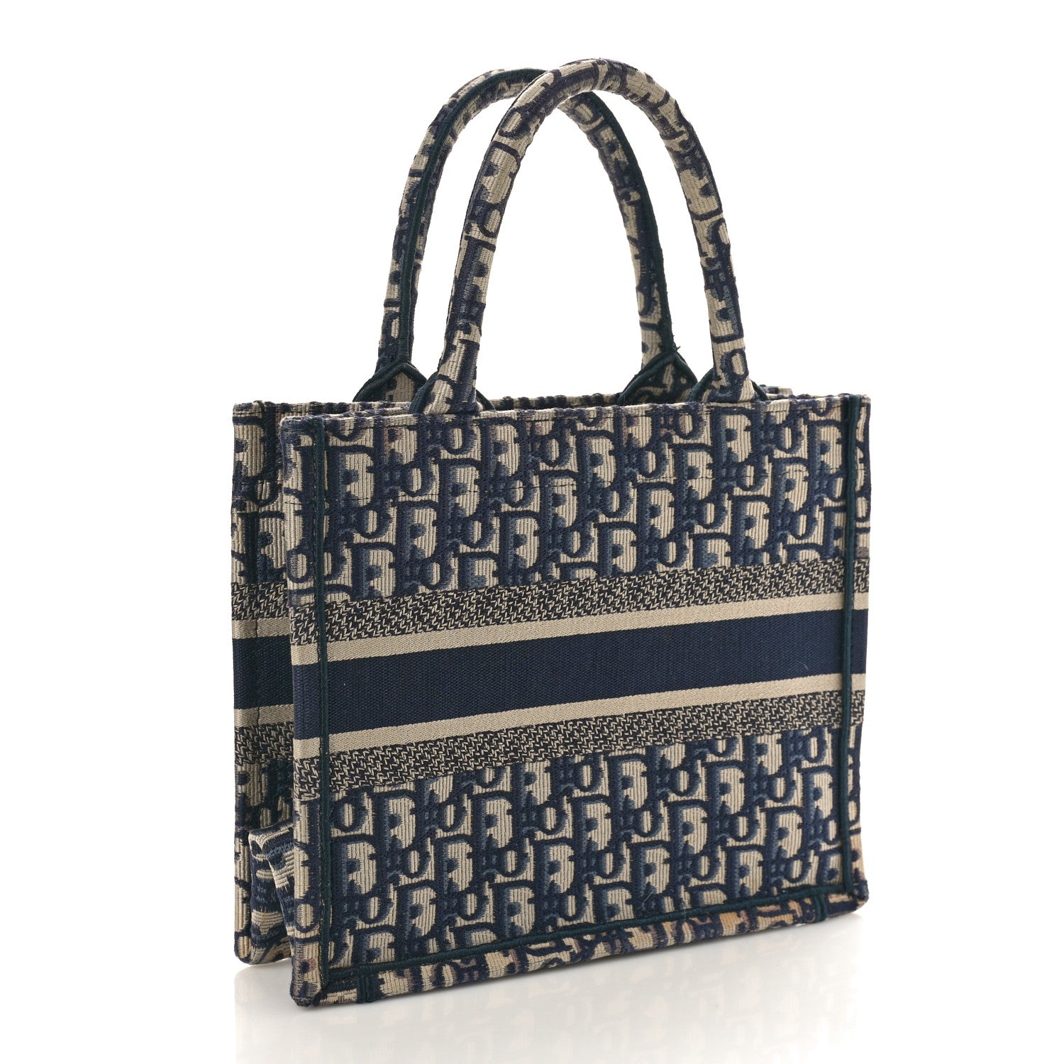 Christian Dior Oblique Small Book Tote Blue Multicolor 2 of 9