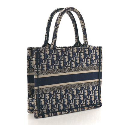 Christian Dior Oblique Small Book Tote Blue Multicolor 2 of 9