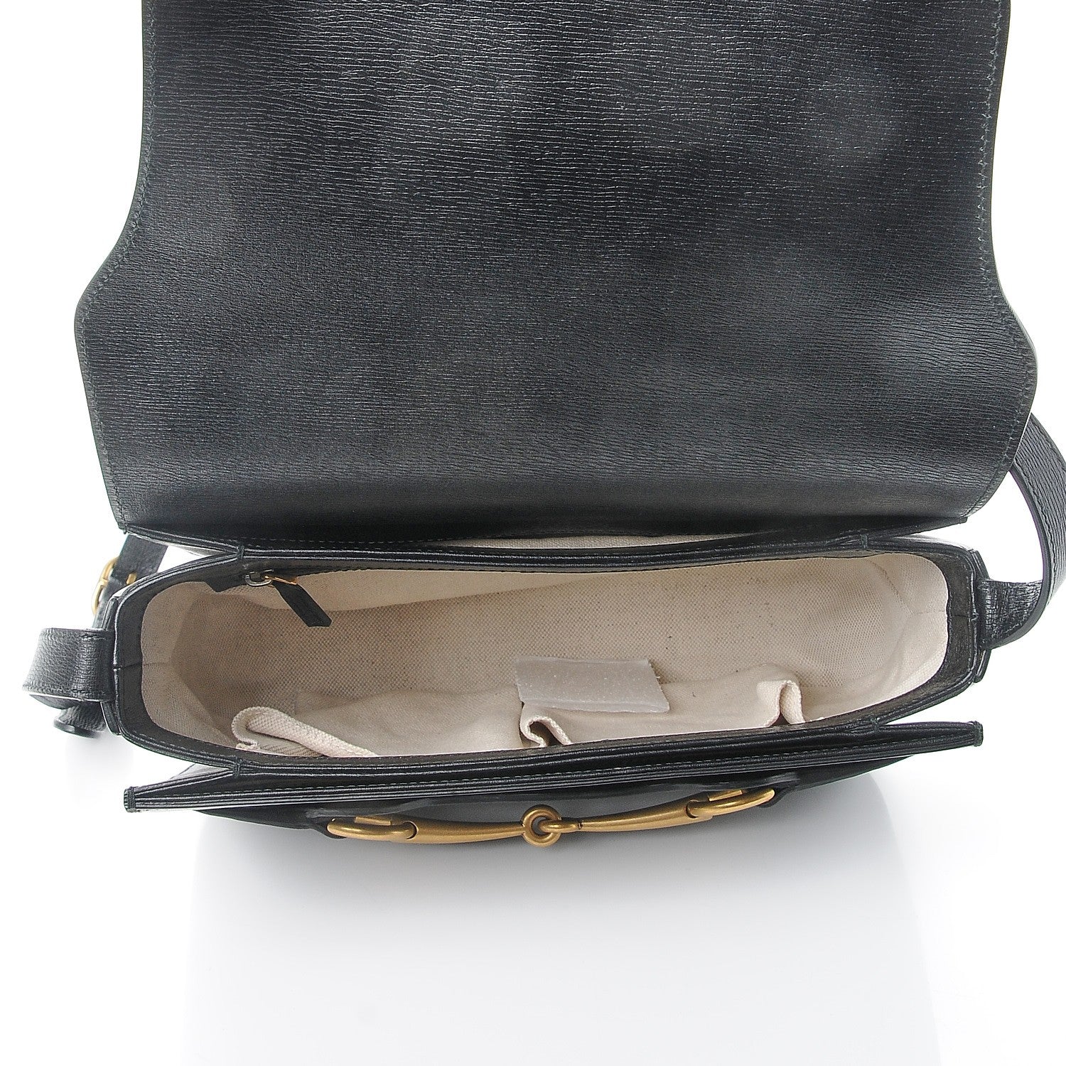 Gucci Textured Calfskin Bright Bit Flap Bag Nero Black 5 of 7