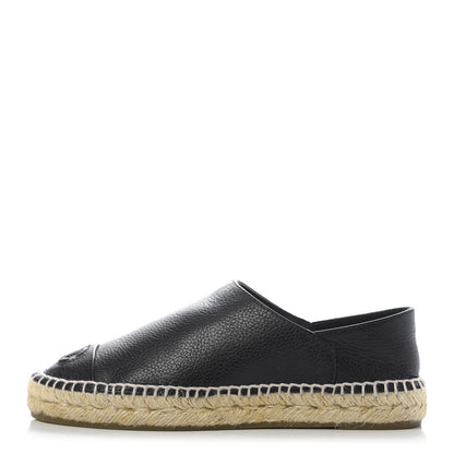 Chanel Grained Calfskin CC Espadrilles 36 Black 1 of 10