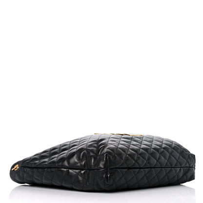 Saint Laurent Lambskin Quilted Maxi Icare Shopping Tote Black 5 of 14