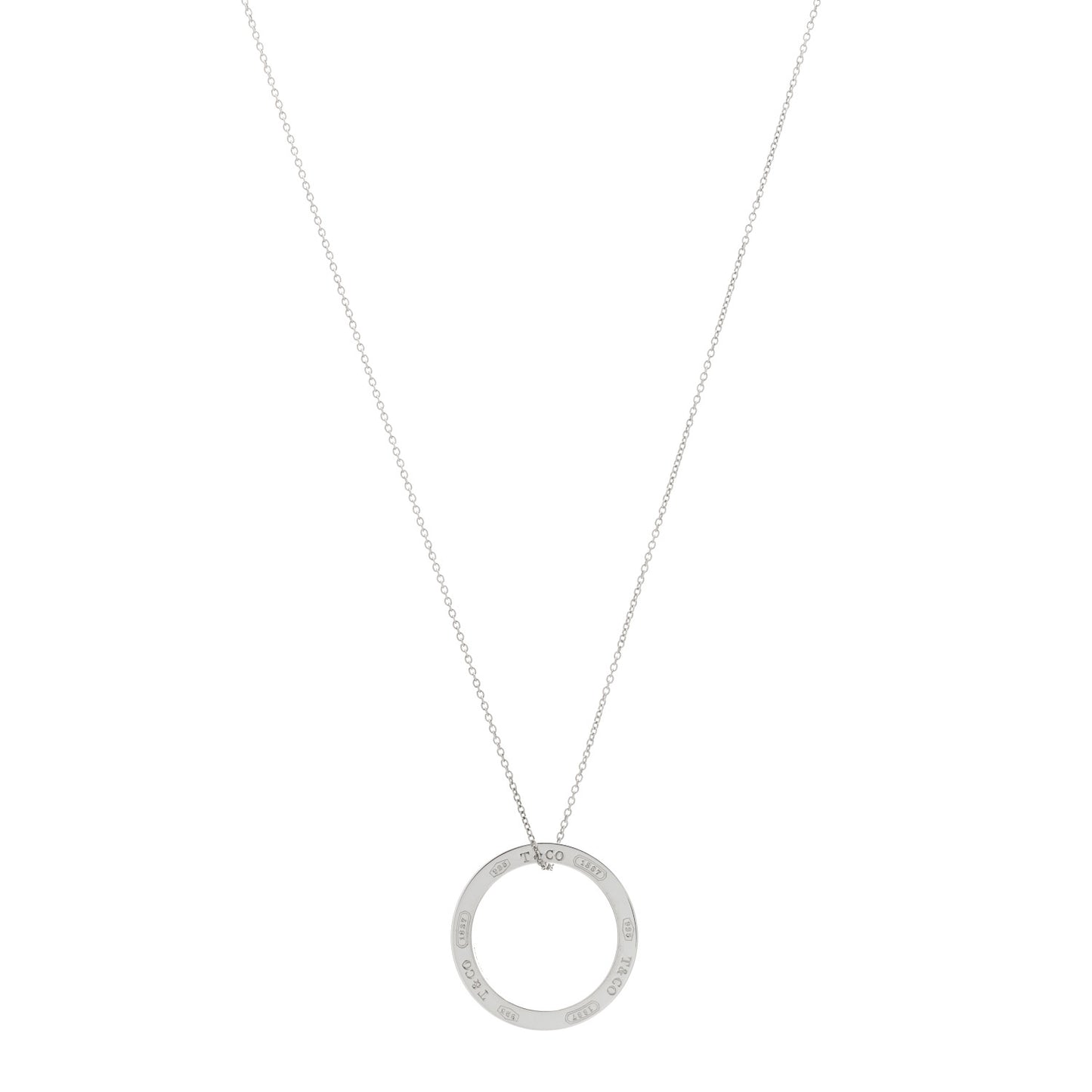 Sterling Silver 1837 Circle Pendant Necklace